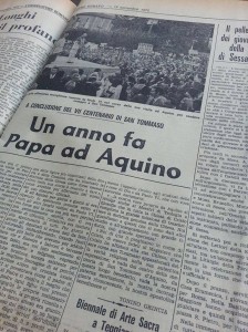 un articolo di Tonino Grincia sull'Osservatore Romano rievoca la visita di Paolo VI ad Aquino